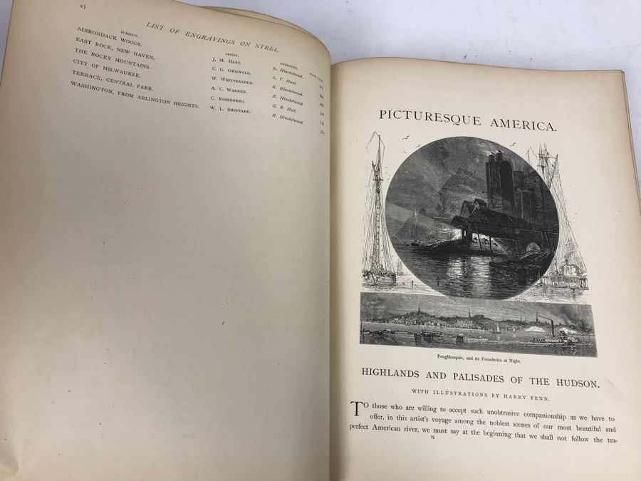 Antique 1872 (Vol 1) And 1874 (Vol 2) Hardcover Books: Picturesque ...