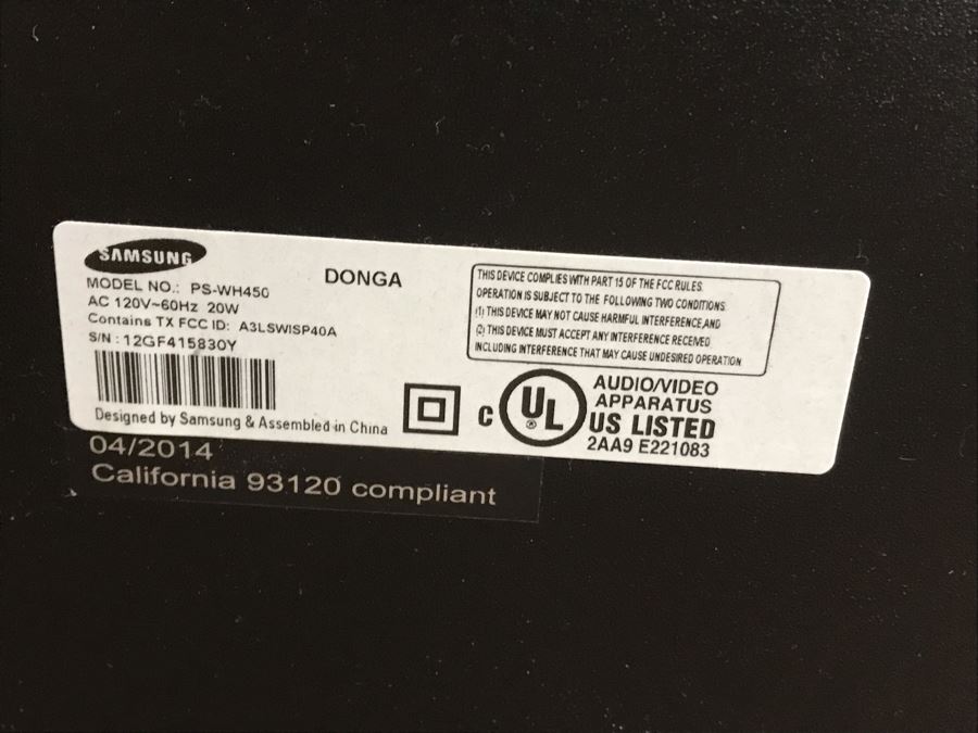 (2) Flat Panel Samsung TVs With (2) Samsung Soundbars And Subwoofers HW