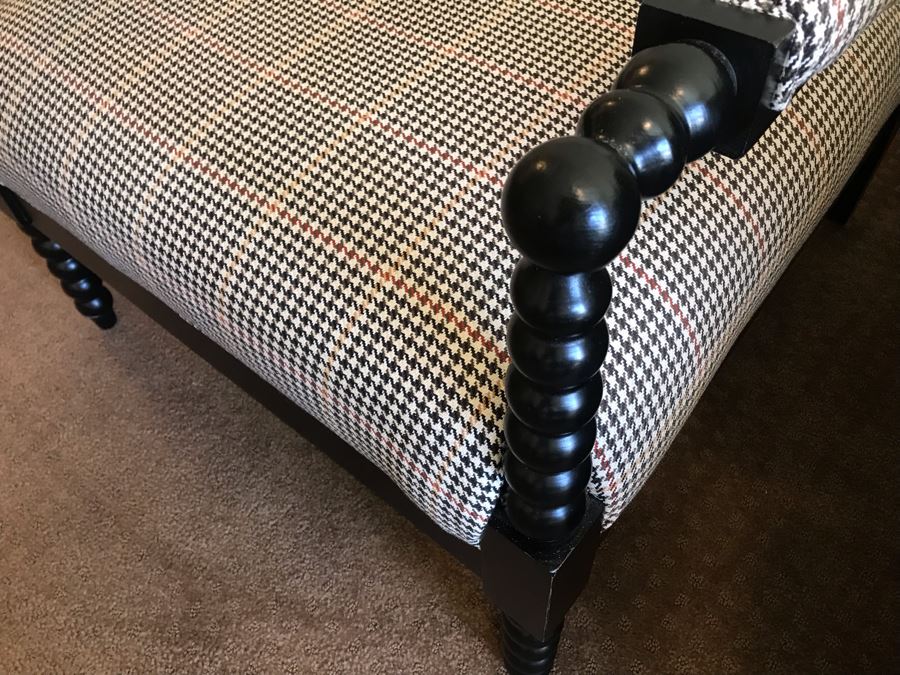 Classy Turned Wood Upholstered Armchair [Photo 10]