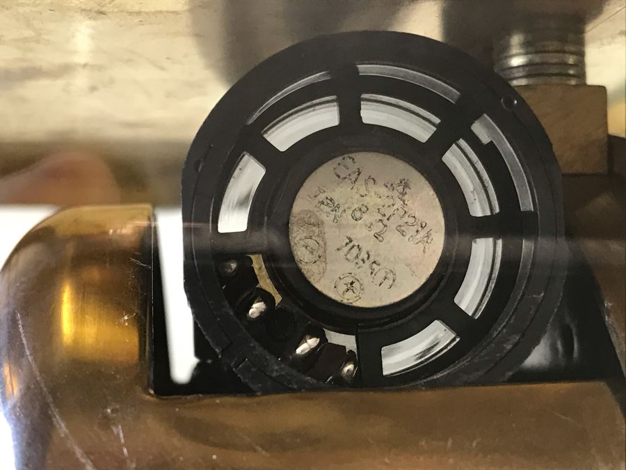 Ornate Brass And Cloisonne Battery Powered Pendulum Clock [Photo 8]