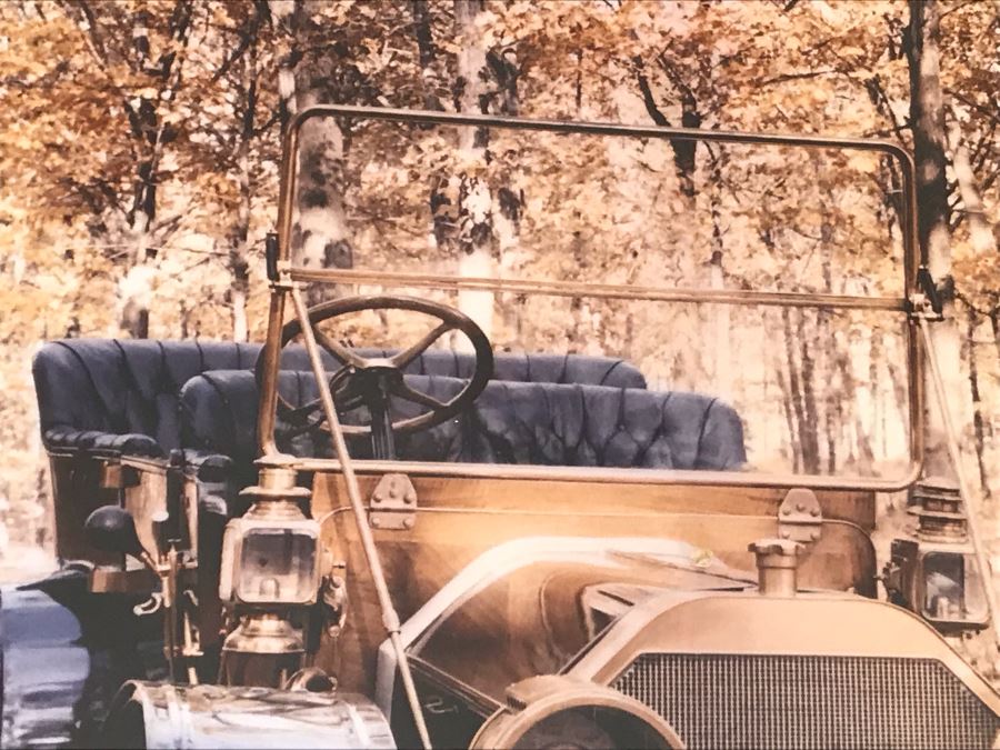 Nicely Framed Photograph Of Antique 1908 Oldsmobile Automobile [Photo 10]