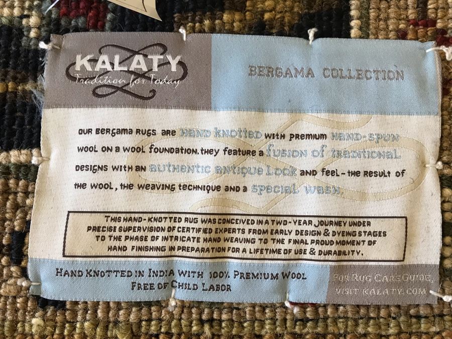 Stunning Kalaty Bergama Collection Hand Knotted Wool Area Rug  [Photo 10]