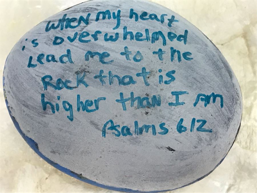 Faux Orchid Flower Arrangement, Cloisonne Egg With Stand, Organic Coral Sculpture, Hand Painted Rock And Shell-Craft Heart Dish [Photo 14]