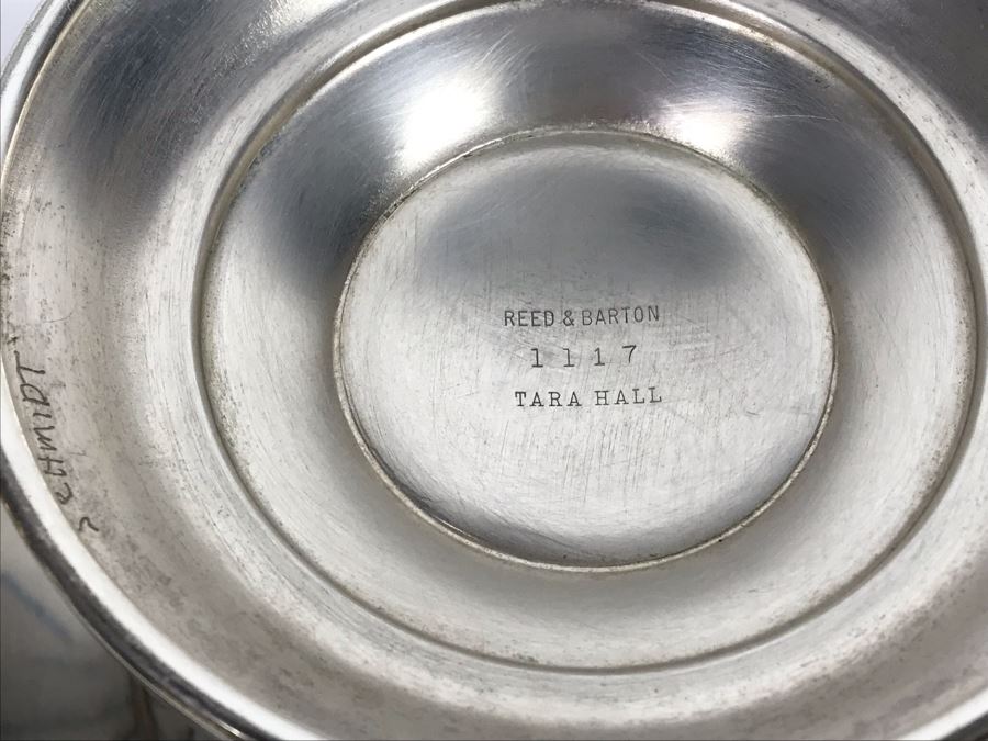 Reed & Barton Footed Silverplate Dish And Bulova Quartz Mantle Clock [Photo 8]