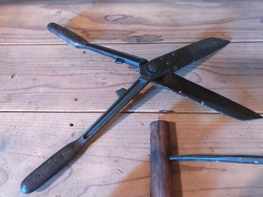 Antique Hand Scythe Hand Made In Austria, Antique Ice Hook And Vintage WISS 7.5' Garden Tool Pruning Shears [Photo 12]