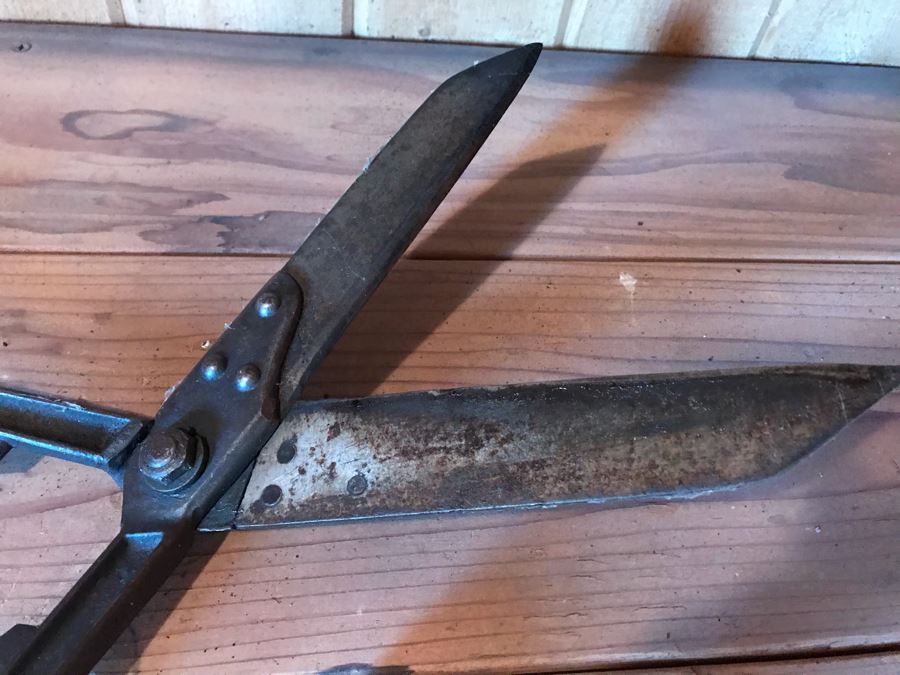 Antique Hand Scythe Hand Made In Austria, Antique Ice Hook And Vintage WISS 7.5' Garden Tool Pruning Shears [Photo 11]