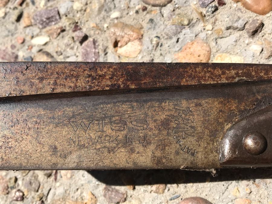 Antique Hand Scythe Hand Made In Austria, Antique Ice Hook And Vintage WISS 7.5' Garden Tool Pruning Shears [Photo 13]