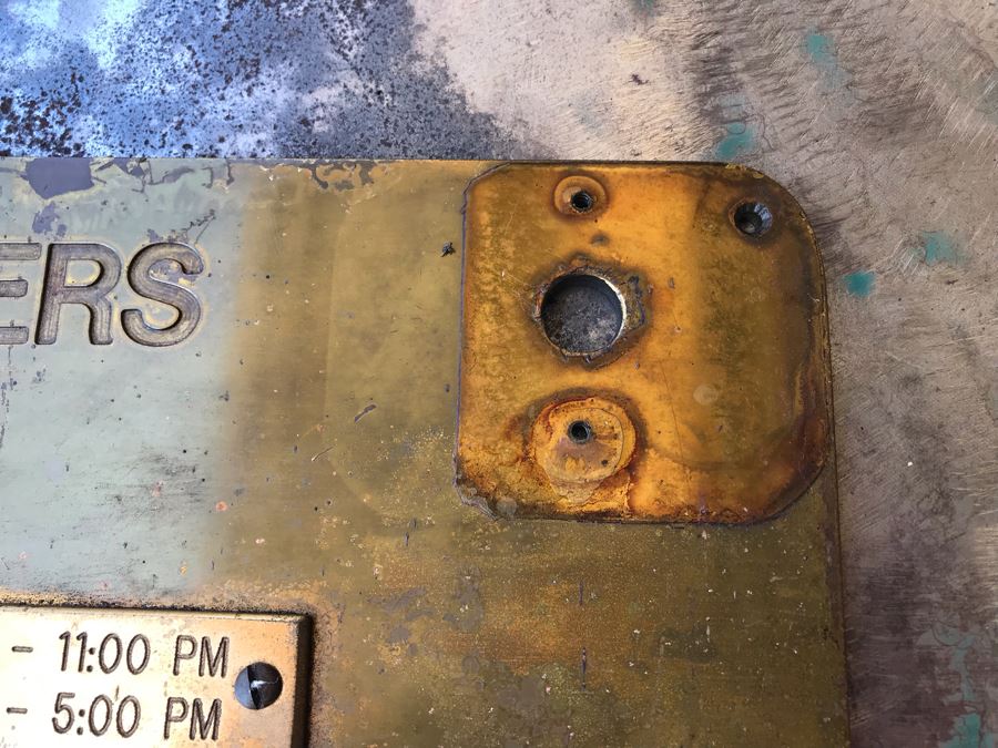 Heavy Solid Brass 'MEMBERS ONLY' Sign With Hours [Photo 6]