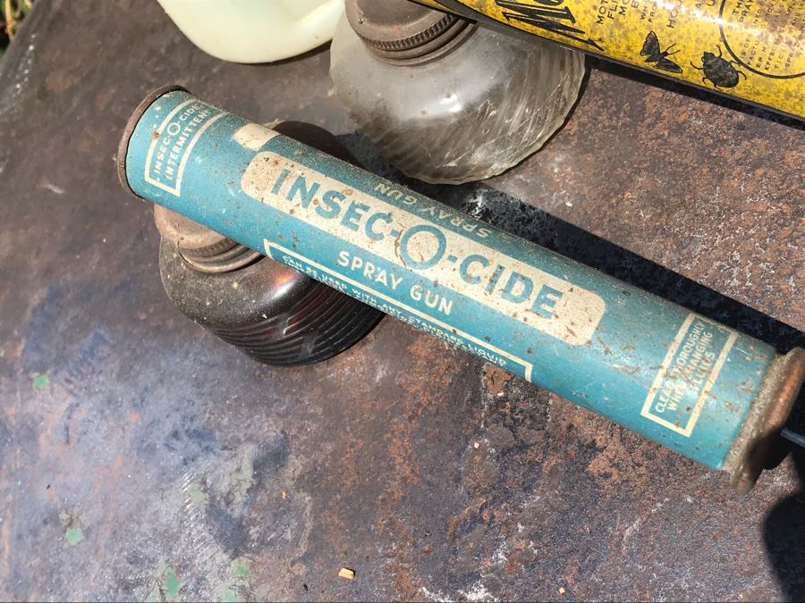 Collection Of (3) Vintage Bug Spray Guns - Two With Glass Bottles [Photo 3]