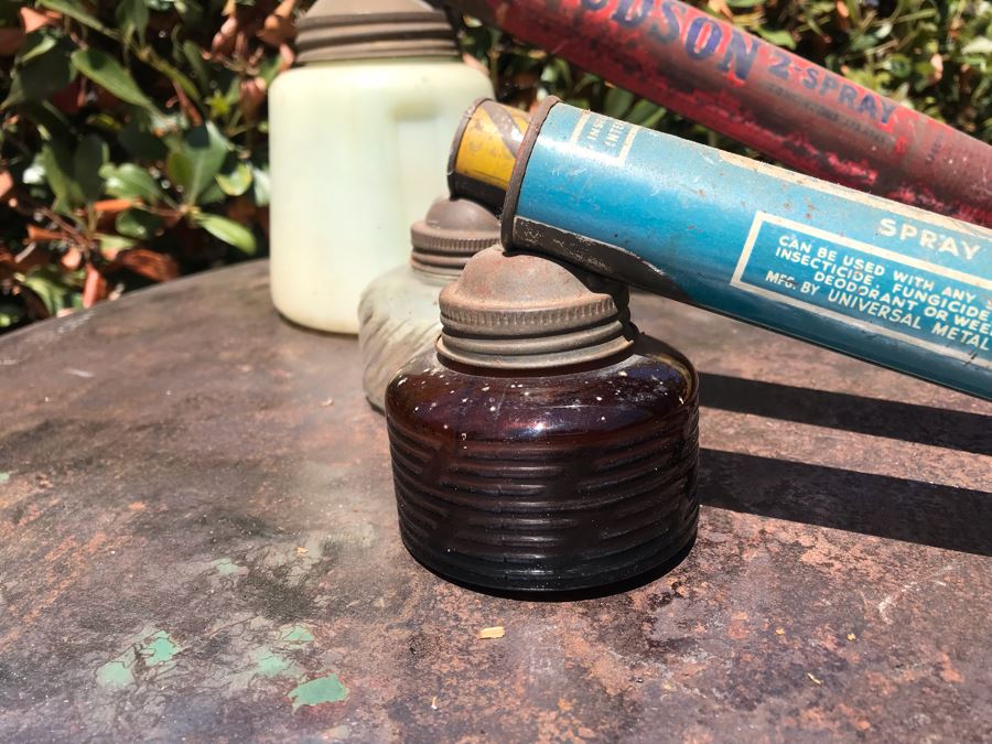Collection Of (3) Vintage Bug Spray Guns - Two With Glass Bottles [Photo 9]