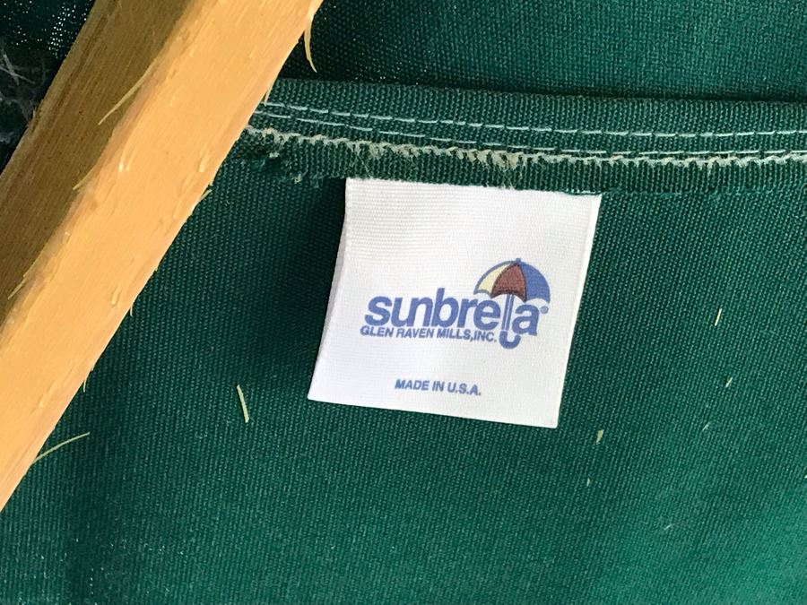 Sunbrella Outdoor Umbrella With Cast Iron Umbrella Stand [Photo 6]