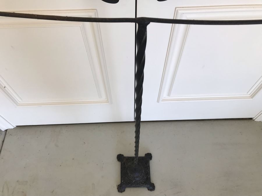 Antique Wrought Iron Floor Freestanding Bird Cage Stand [Photo 3]