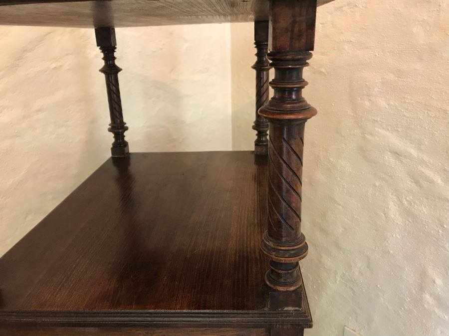 Vintage Wooden Music Stand Cabinet With Slots For Records [Photo 11]