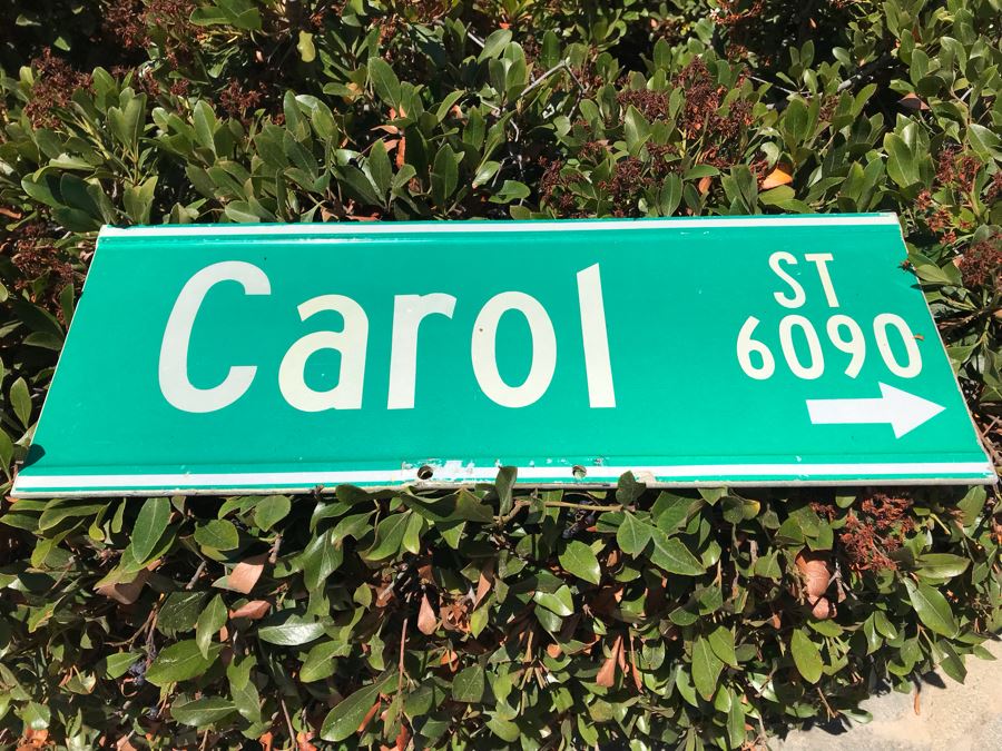 Green City Street Road Sign 'Carol St 6090' 24' X 9' [Photo 2]