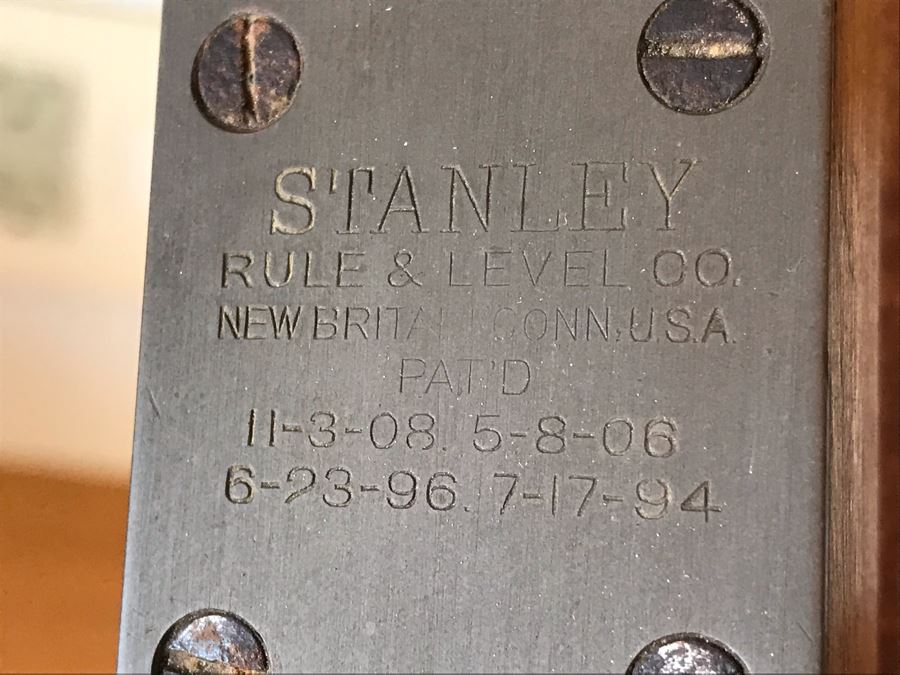 Antique Stanley Rule & Level Co Level With 1908 Patent, Vintage Wood Hand Plane, Pair Of Vintage Perfect Handle Screwdrivers Tools From H. D. Smith & Co And Old Tool [Photo 6]