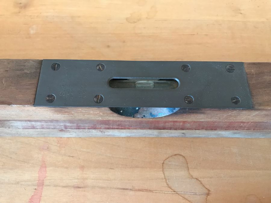 Antique Stanley Rule & Level Co Level With 1908 Patent, Vintage Wood Hand Plane, Pair Of Vintage Perfect Handle Screwdrivers Tools From H. D. Smith & Co And Old Tool [Photo 4]