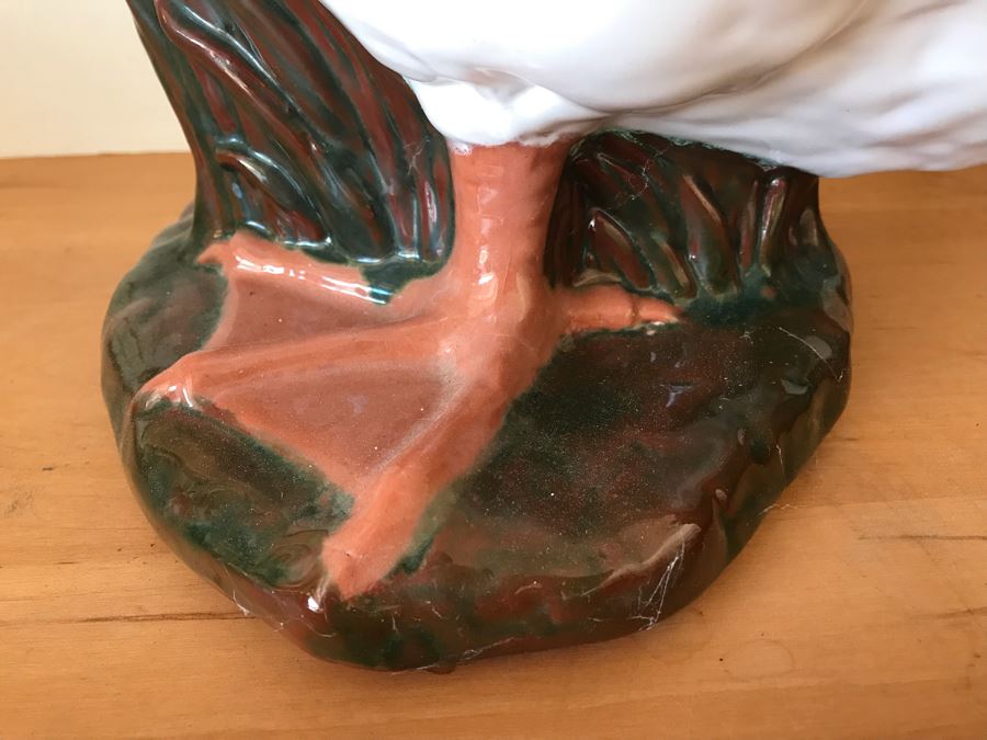Large Majolica Swan Duck Goose Figurine 21'H [Photo 5]