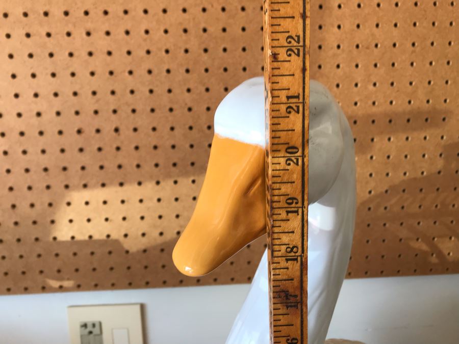 Large Majolica Swan Duck Goose Figurine 21'H [Photo 10]