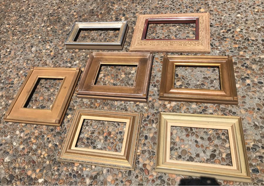 (7) High Quality Wooden Gilt Picture Frames Lot