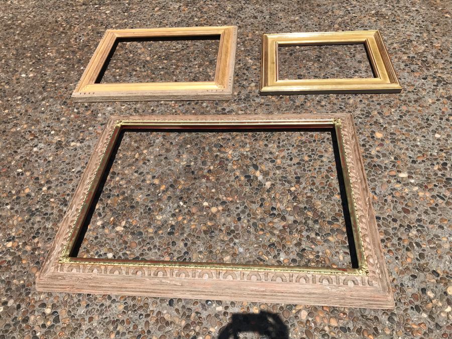 (3) High Quality Wooden Picture Frames Including Large 32 X 46 And 18 X 24 Frame [Photo 2]