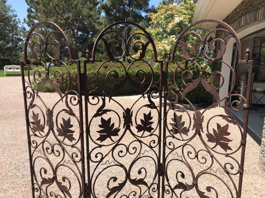 Very Heavy Solid Wrought Iron 3Panel Screen