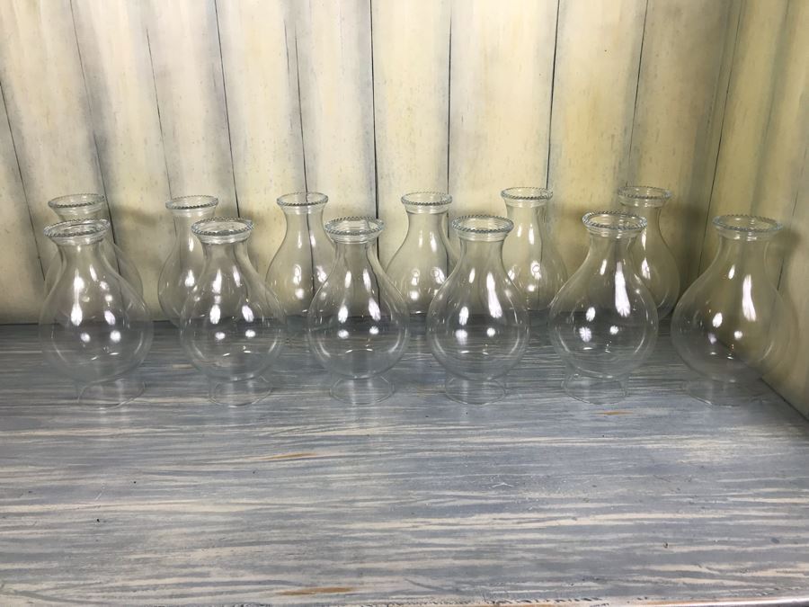 (12) Glass Hurricane Shades [Photo 1]