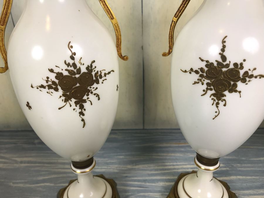 Pair Of Hand Painted French Vases Signed Andre [Photo 16]