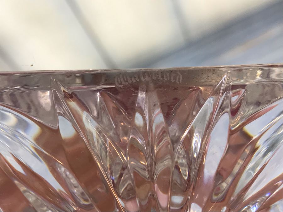 Pair Of Orrefors Crystal And Pair Of Waterford Crystal Candlesticks [Photo 6]