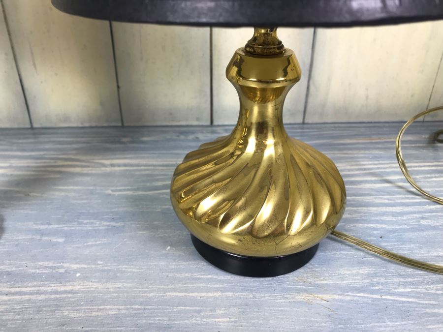 Pair Of Small Brass Table Lamps [Photo 5]