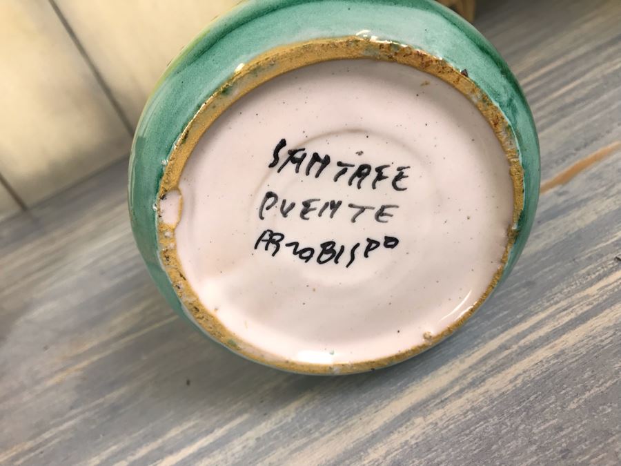 Vintage Carved Wooden Wall Shelf, Hand Painted Spanish Vessel Pitcher And Part Of A Vintage Whirligig Windmill [Photo 7]