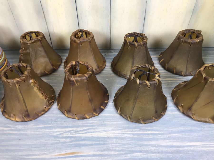 (17) Chandelier Shades - 8 Shades Are Rawhide Shades [Photo 2]