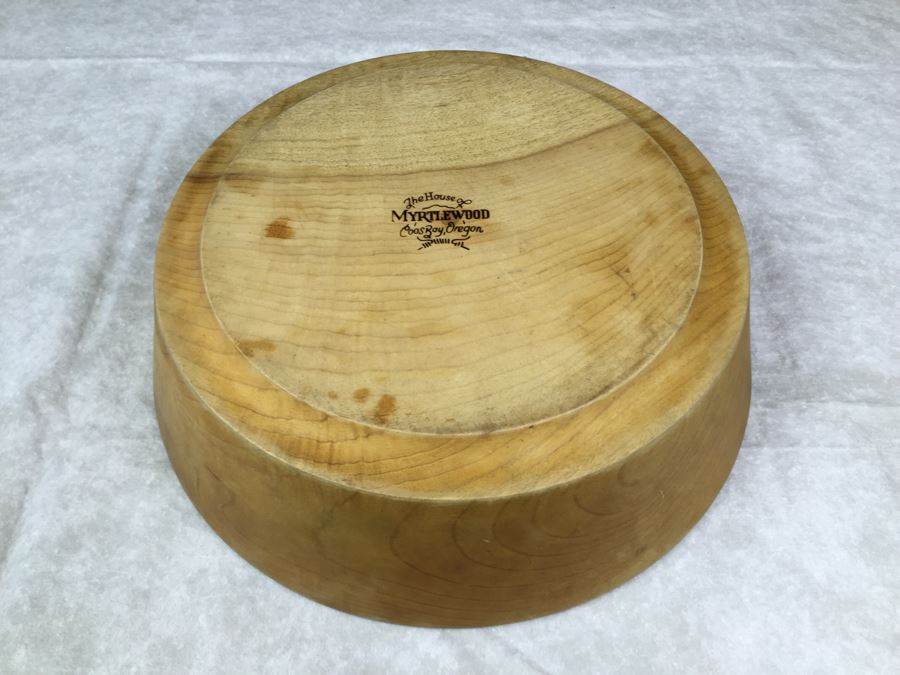 Myrtlewood Coos Bay OR Turned Bowl And Pair Of Baskets [Photo 12]