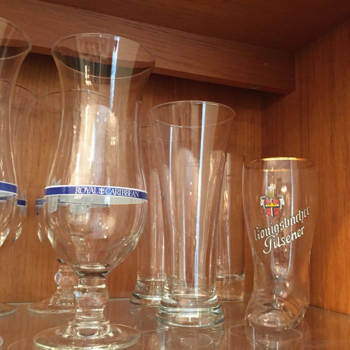 Just Added - Various Glassware Including Crystal Stemware, Silver Overlay Bottle, Blue And Gold Shot Glasses, Wine Glasses - See Photos [Photo 8]