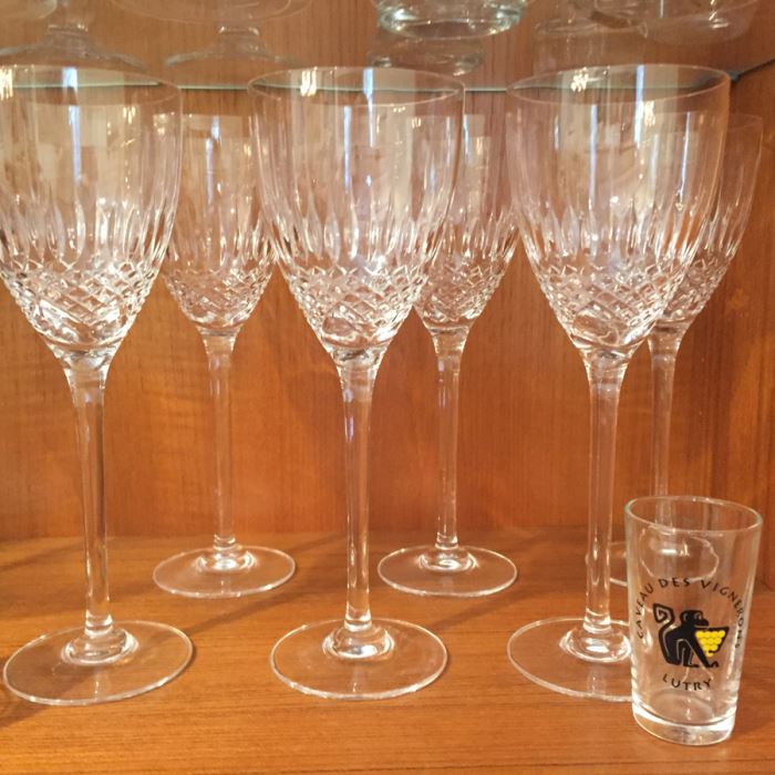 Just Added - Various Glassware Including Crystal Stemware, Silver Overlay Bottle, Blue And Gold Shot Glasses, Wine Glasses - See Photos [Photo 13]