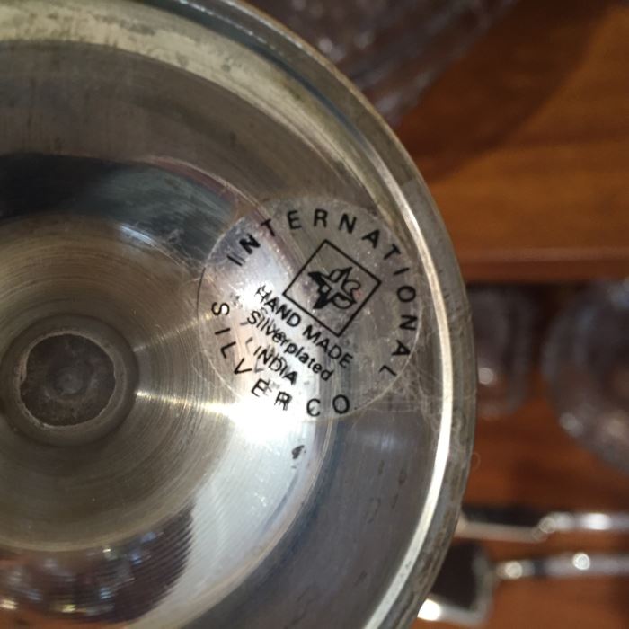 Just Added - Footed Cake Stand With Dome, Silver Tone Candlesticks, Pitcher, Champagne Glasses Including His And Her Kate Spade Lenox Glasses, Crystal Ashtray - See Photos [Photo 5]