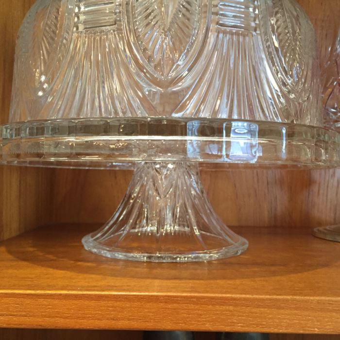 Just Added - Footed Cake Stand With Dome, Silver Tone Candlesticks, Pitcher, Champagne Glasses Including His And Her Kate Spade Lenox Glasses, Crystal Ashtray - See Photos [Photo 3]