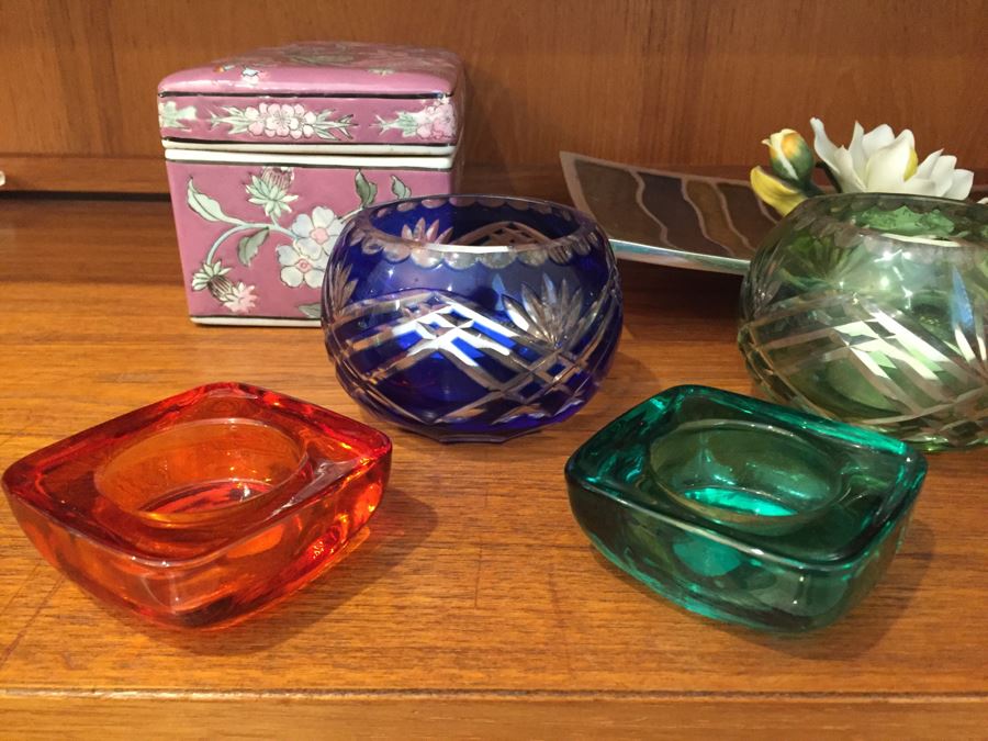 Just Added - Home Decor Lot With Crystal Egg, LENOX Vase, Japanese Vase, Candle Holders - See Photos [Photo 12]