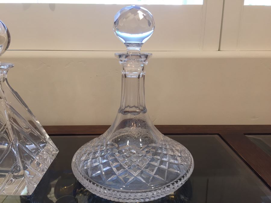 Just Added - Pair Of Signed Crystal Liquor Decanters [Photo 5]