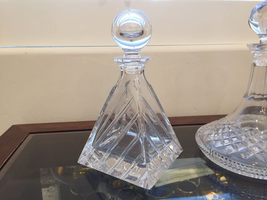 Just Added - Pair Of Signed Crystal Liquor Decanters [Photo 2]