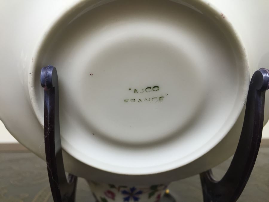 Just Added - Various Cups And Saucers, Bowls And Silver Figurine Including Hutschenreuther Gelb, AJCO France - See Photos [Photo 17]