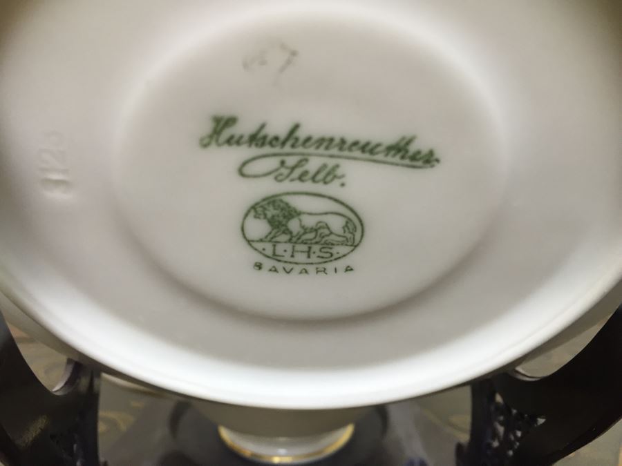 Just Added - Various Cups And Saucers, Bowls And Silver Figurine Including Hutschenreuther Gelb, AJCO France - See Photos [Photo 9]