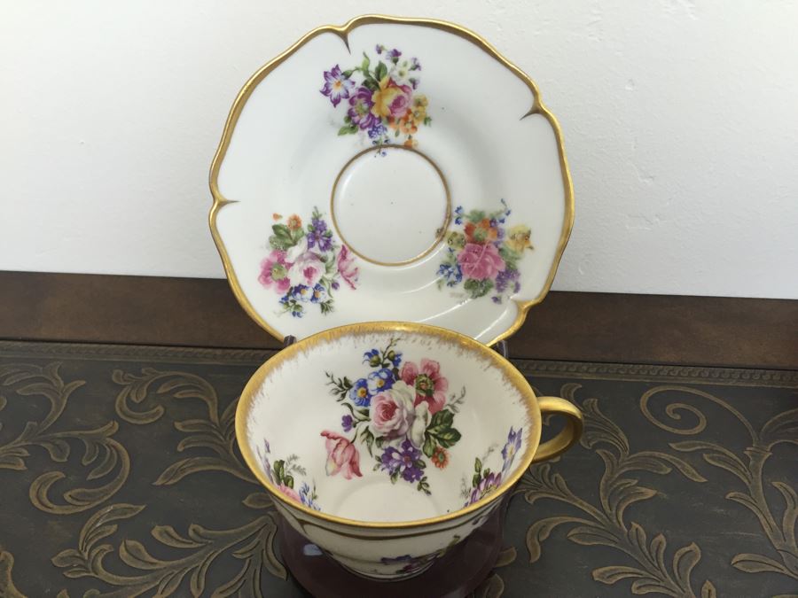 Just Added - Various Cups And Saucers, Bowls And Silver Figurine Including Hutschenreuther Gelb, AJCO France - See Photos [Photo 2]