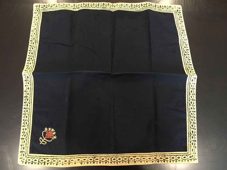 Just Added - Stunning Embroidered Roses Tablecloth And Black Galleria Gultex Embroidered Tablecloth With Matching Placemats [Photo 14]