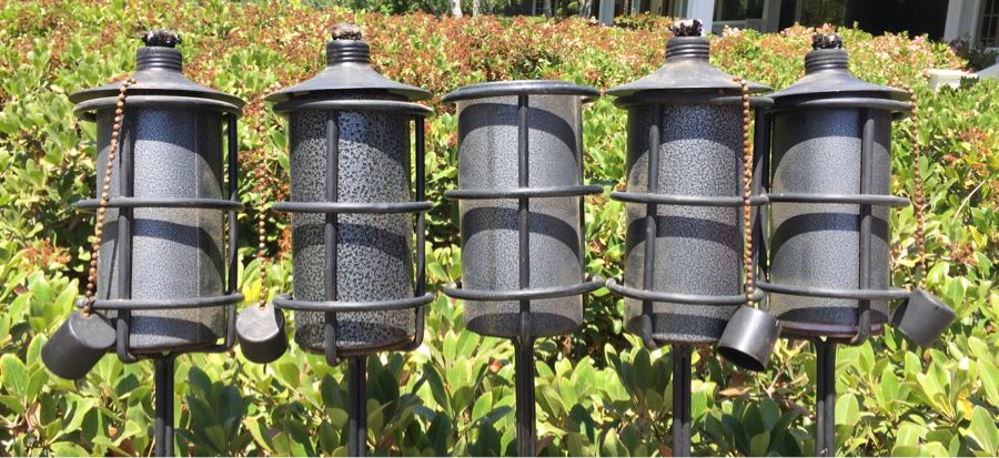 (5) Freestanding Metal Tiki Torches [Photo 2]