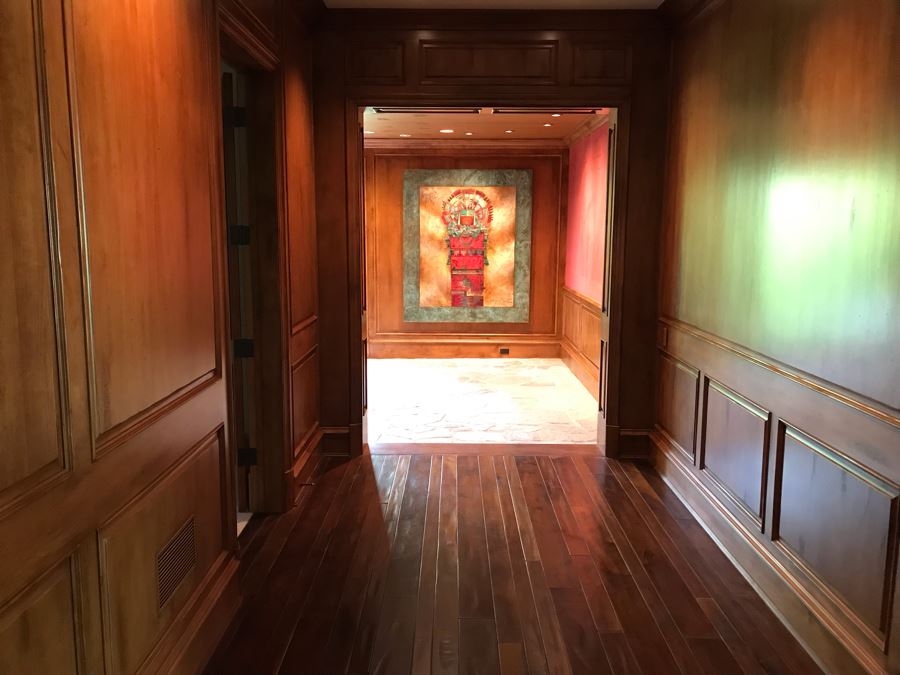 JUST ADDED - Original Monumental Oil Painting Of Kachina With Custom Wood And Hand Hammered Copper Frame By Tony Abeyta Navajo Contemporary Native American Artist - 64' X 76' Frame / 48' X 60' - Item Has Reserve Price [Photo 18]