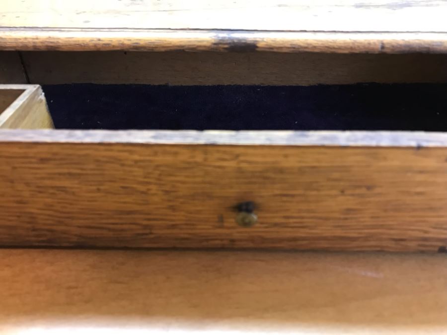 Antique Apothecary Portable Brass And Wood Balance Scale With Weights And Storage Box - Needs Rewiring [Photo 25]