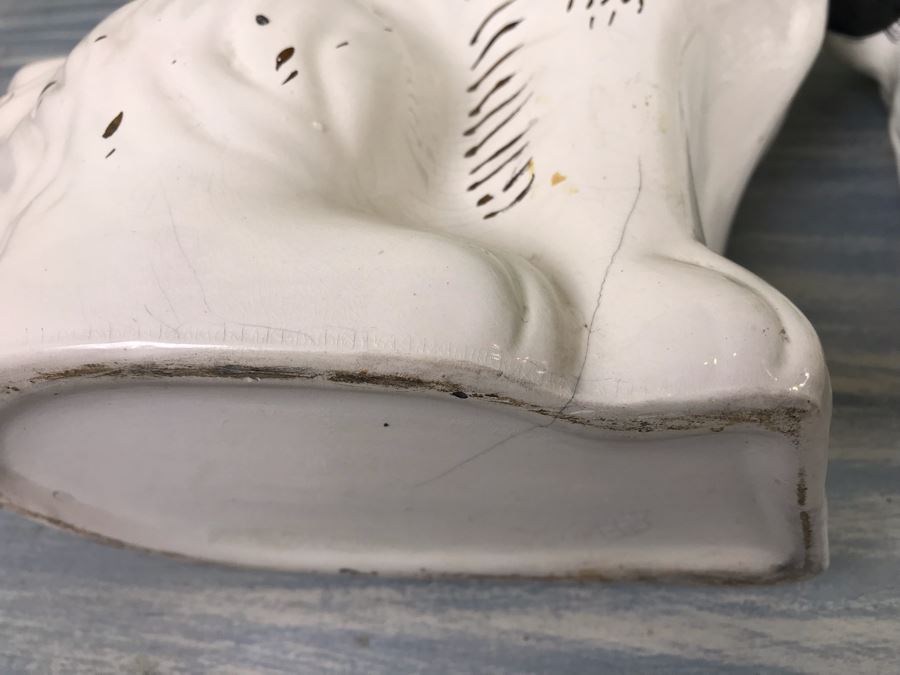 Collection Of (3) Vintage REPRODUCTION English Staffordshire Spaniel Dog Sculptures Figurines Hand Painted [Photo 13]