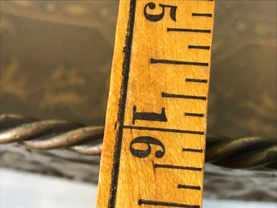 Large Embossed Brass Handled Serving Tray By Castilian Made In India 28'L X 16'W [Photo 14]