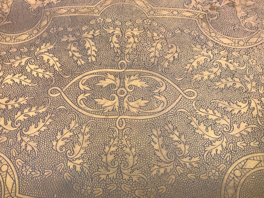 Large Embossed Brass Handled Serving Tray By Castilian Made In India 28'L X 16'W [Photo 5]