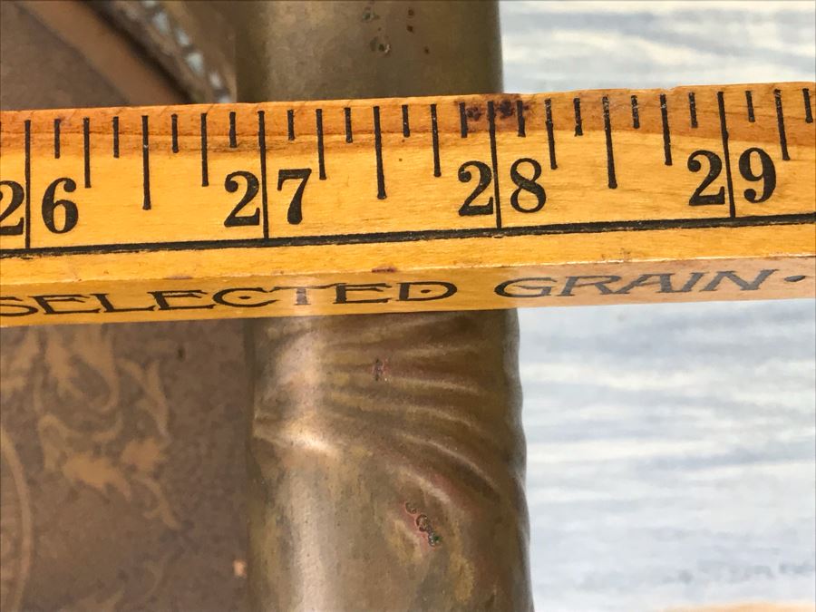 Large Embossed Brass Handled Serving Tray By Castilian Made In India 28'L X 16'W [Photo 13]